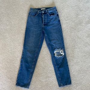 Medium Dark Wash Straight Jeans